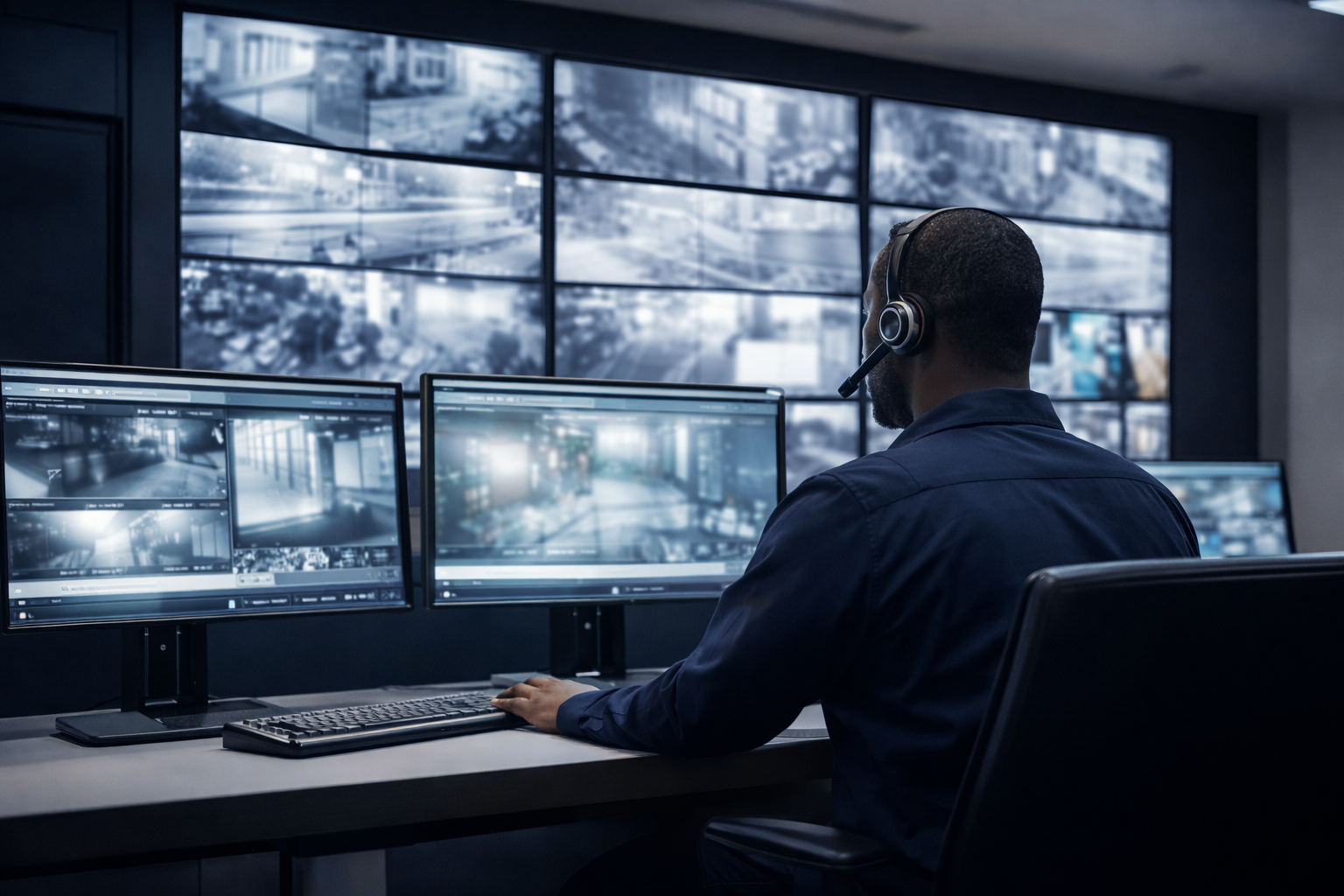 Salle de supervision CCTV et vidéosurveillance
